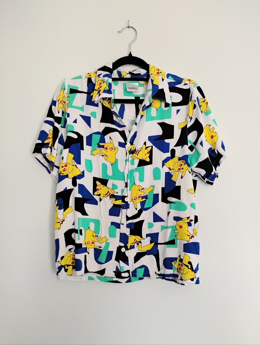 Pikachu Nintendo Pokemon Graphic Button-Up Shirt - Multicolor Youth